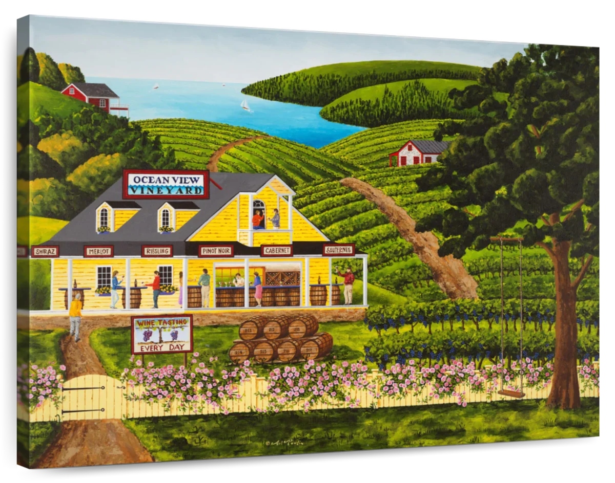 A Vineyard Visit Wall Art