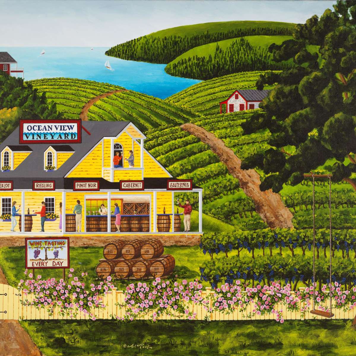A Vineyard Visit Wall Art - Image 2