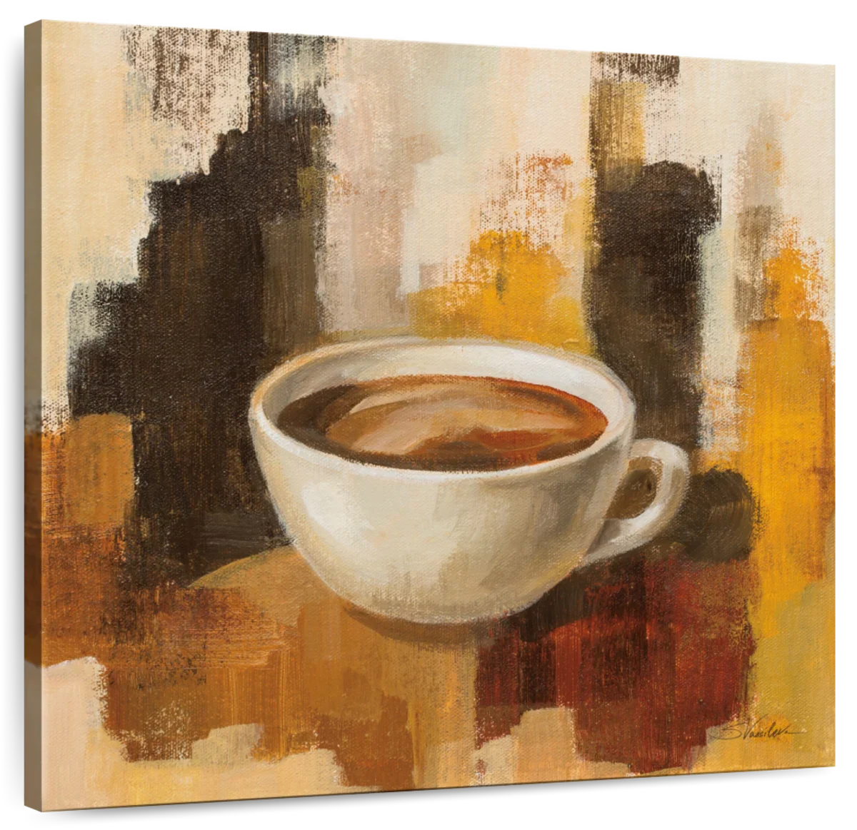 Abstract Coffee V Wall Art