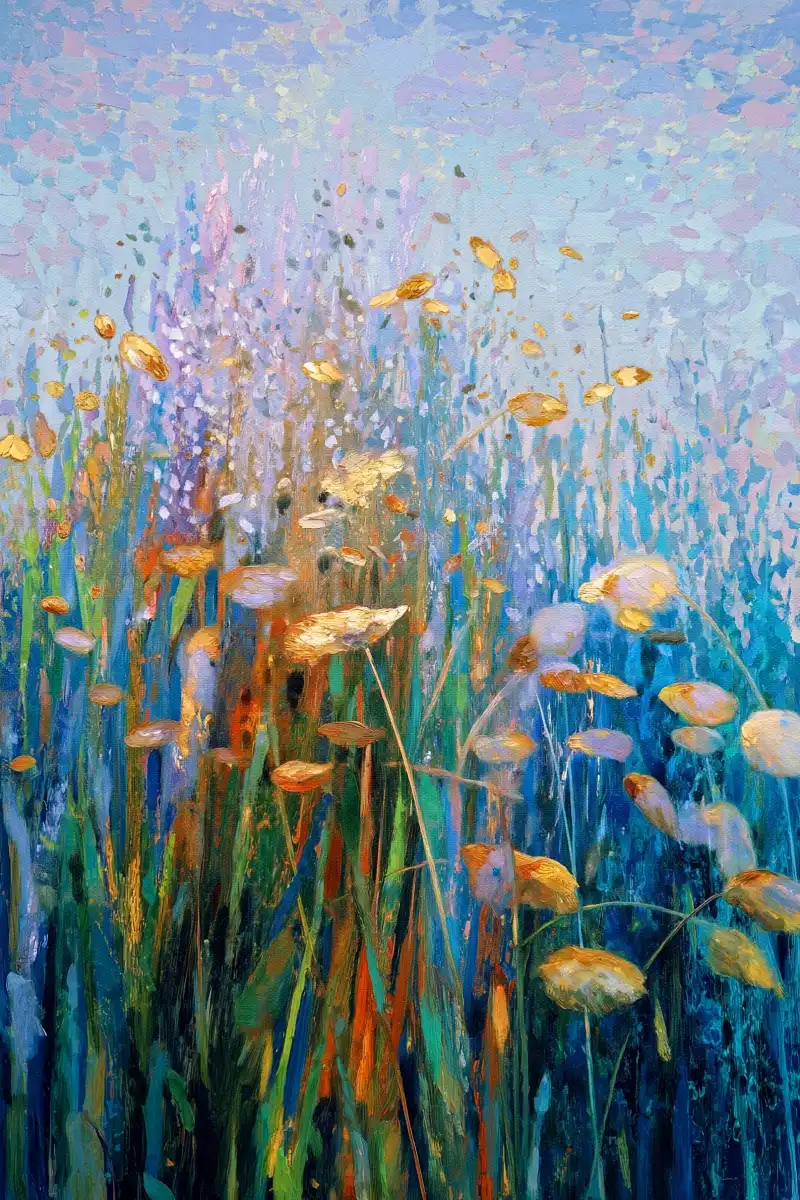 Abstract Flower Field Wall Art - Image 13