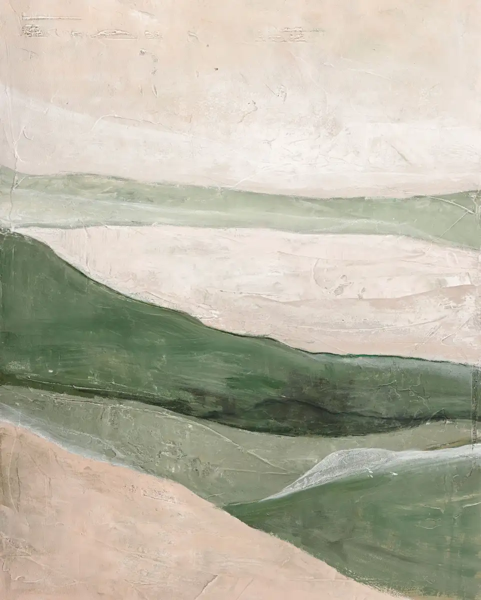 Abstract Green Field Wall Art - Image 9