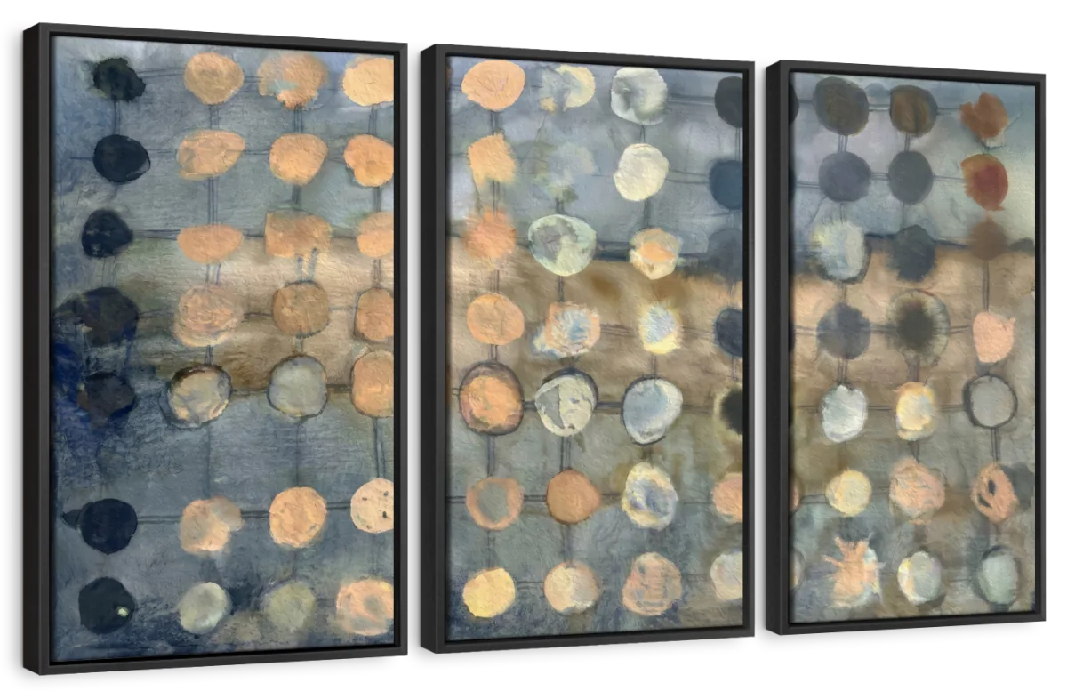 Abstract Neutral Dot Grid Wall Art - Image 11
