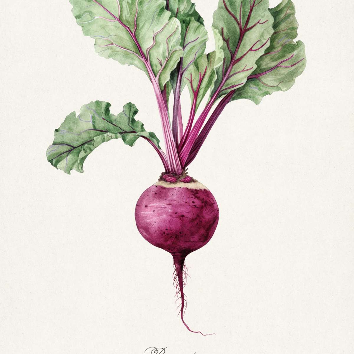 Antique Beetroot Botanical Art Wall Art - Image 2