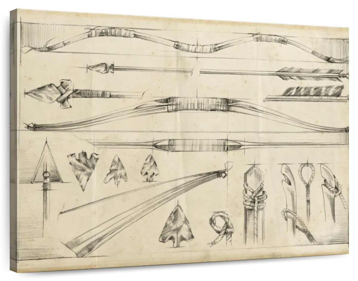 Arrow Schematic II Wall Art