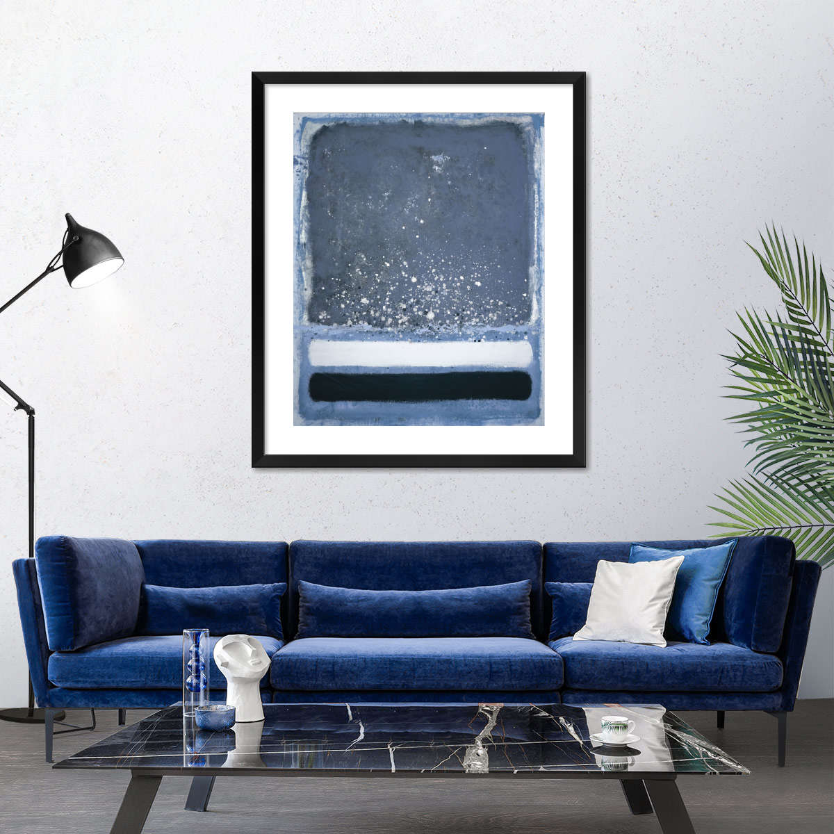 Bar Stack Blue Wall Art - Image 4