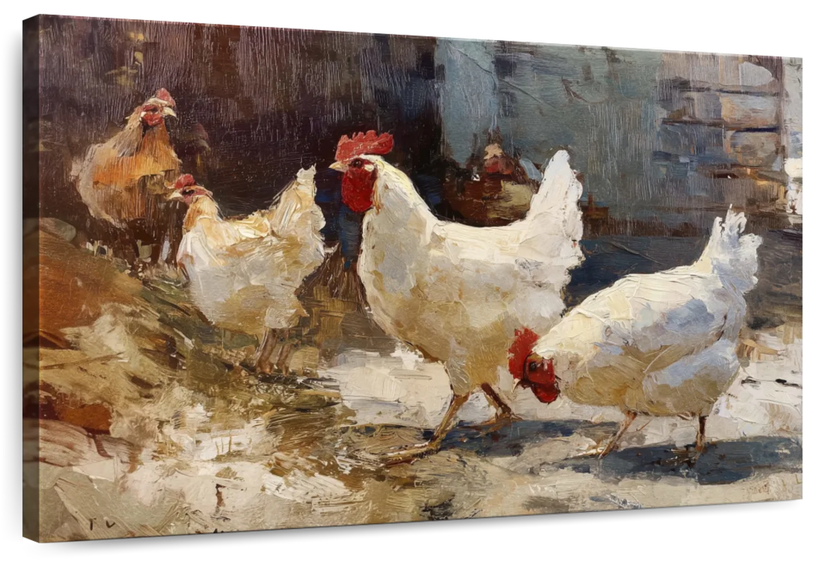 Barnyard Chickens I Wall Art