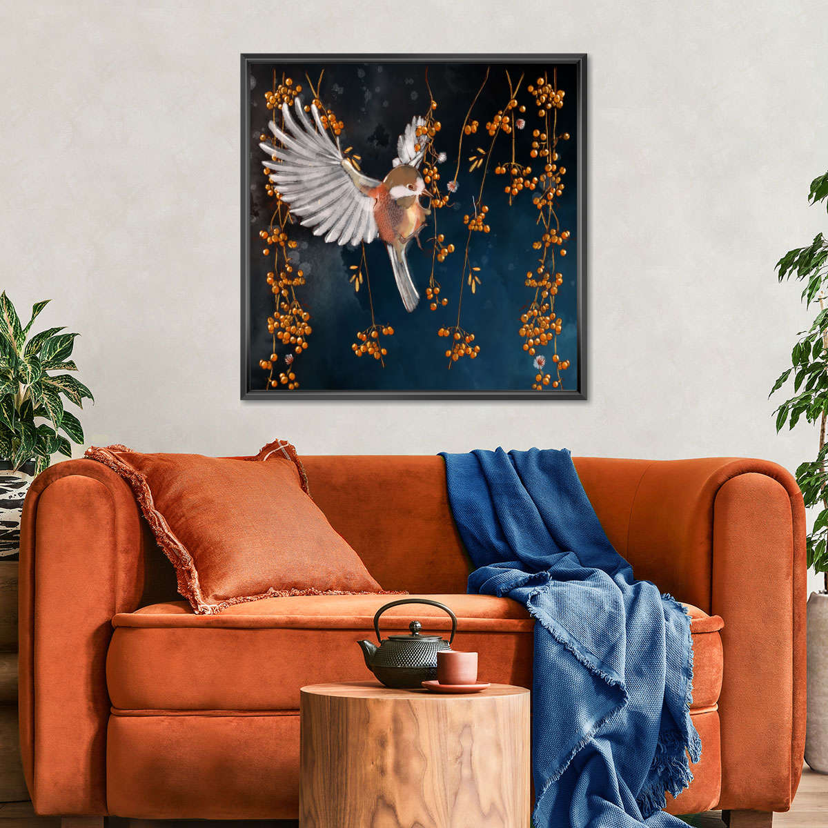 Bird In The Berries Wall Art - Image 4