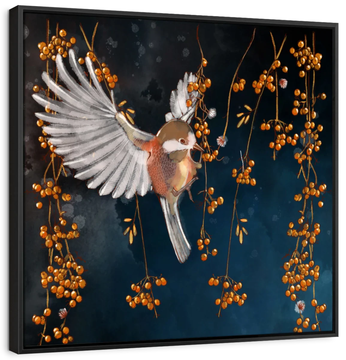 Bird In The Berries Wall Art - Image 6