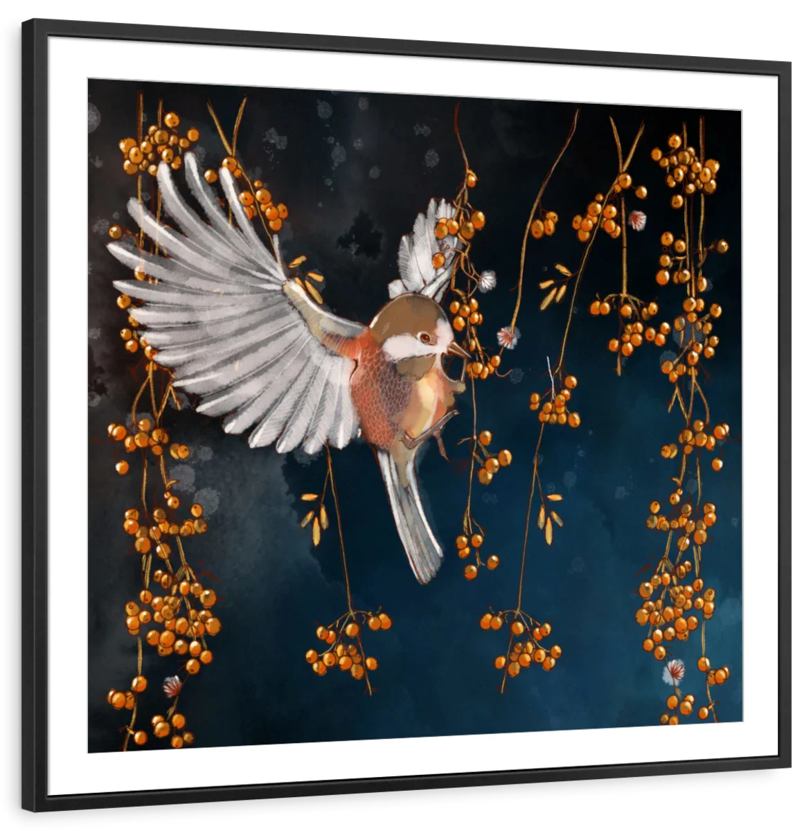 Bird In The Berries Wall Art - Image 7
