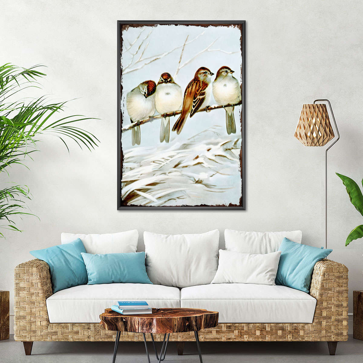 Bird Life - Eurasian Tree Sparrows Wall Art - Image 4