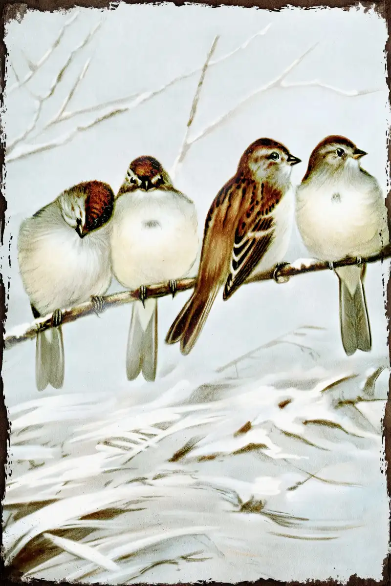 Bird Life - Eurasian Tree Sparrows Wall Art - Image 9