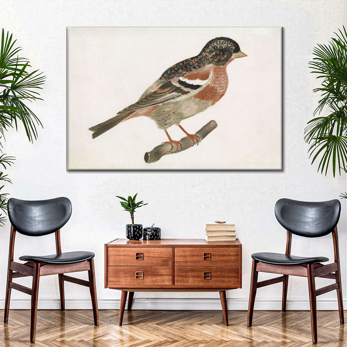 Bird On A Branch Facing Right Wall Art - Image 2