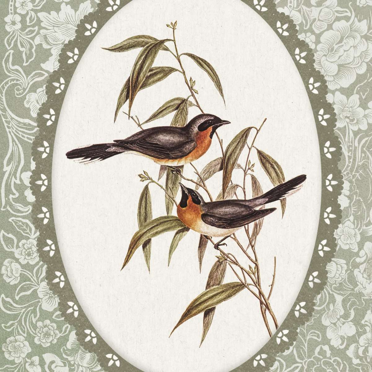 Black-fronted Flycatcher Reinterpreted Wall Art - Image 2