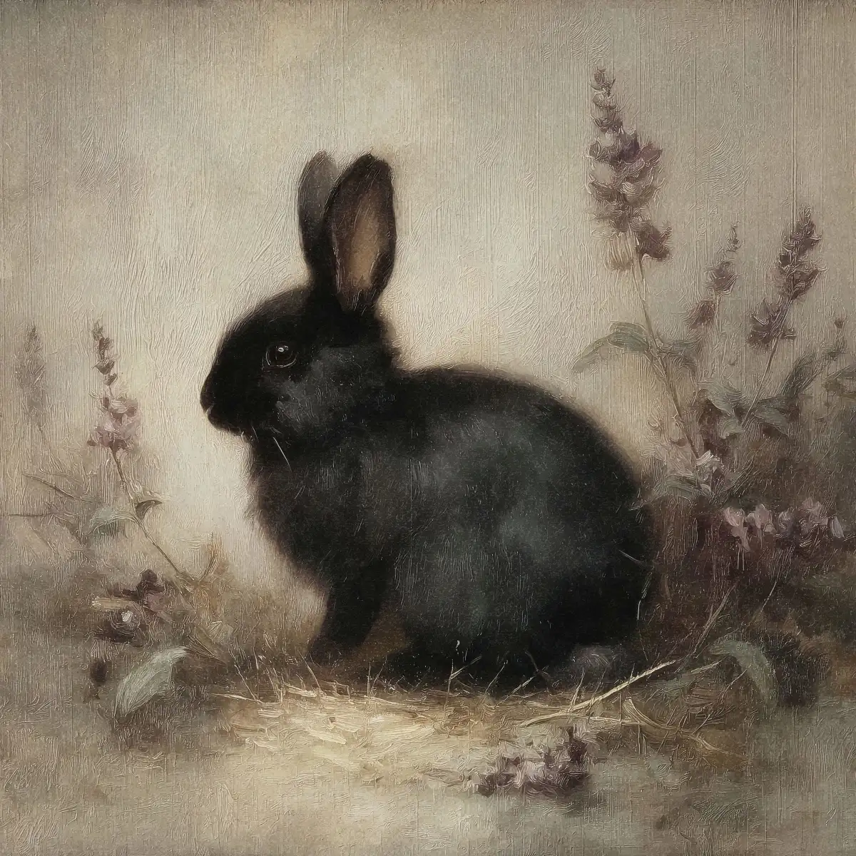 Black Rabbit Portrait Wall Art - Image 12