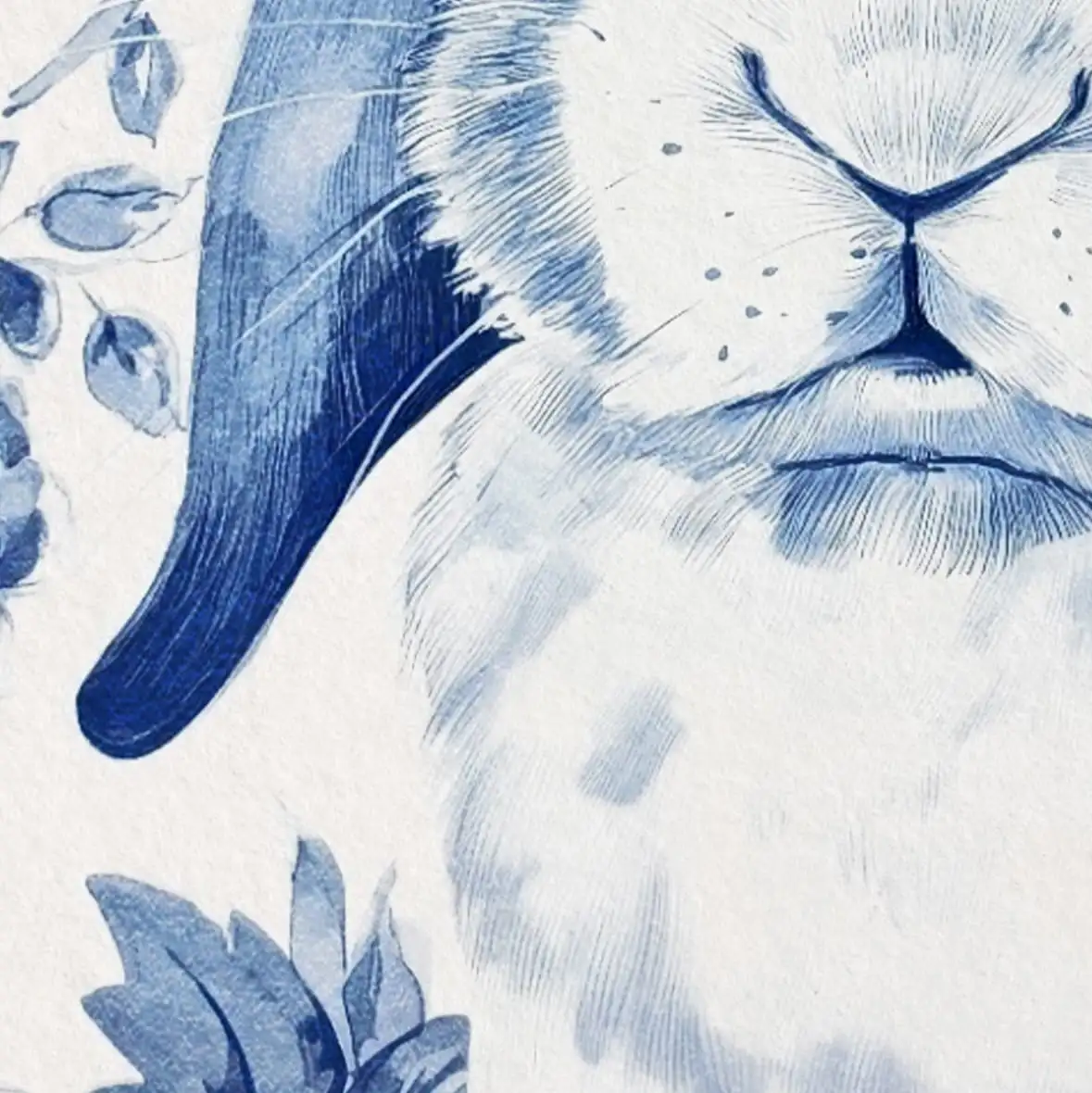 Blue Bunny Closeup Wall Art - Image 16
