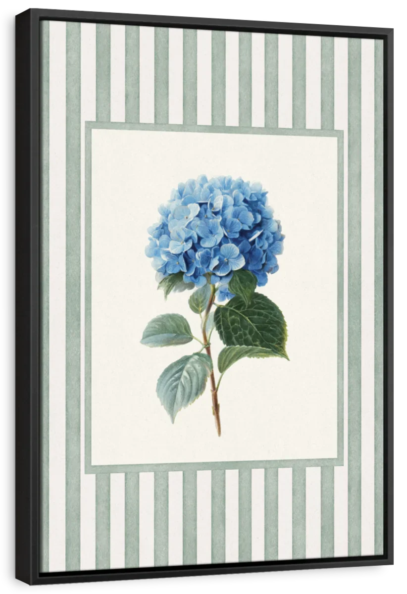Blue Hydrangea Flower Botanical Print Wall Art - Image 9