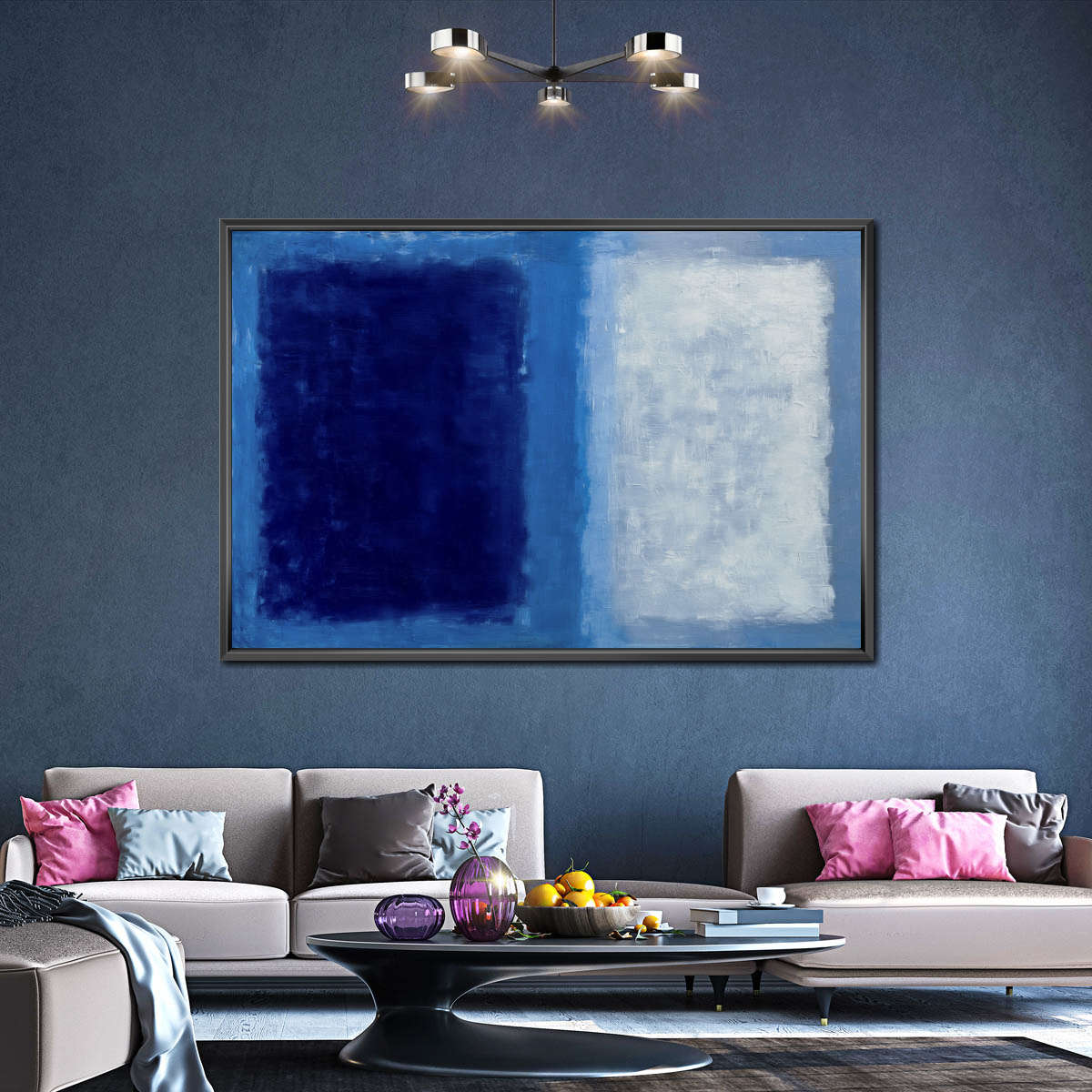 Blue Panel Abstract Wall Art - Image 5
