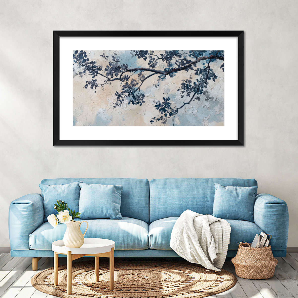 Blue Tree Silhouette Wall Art - Image 4