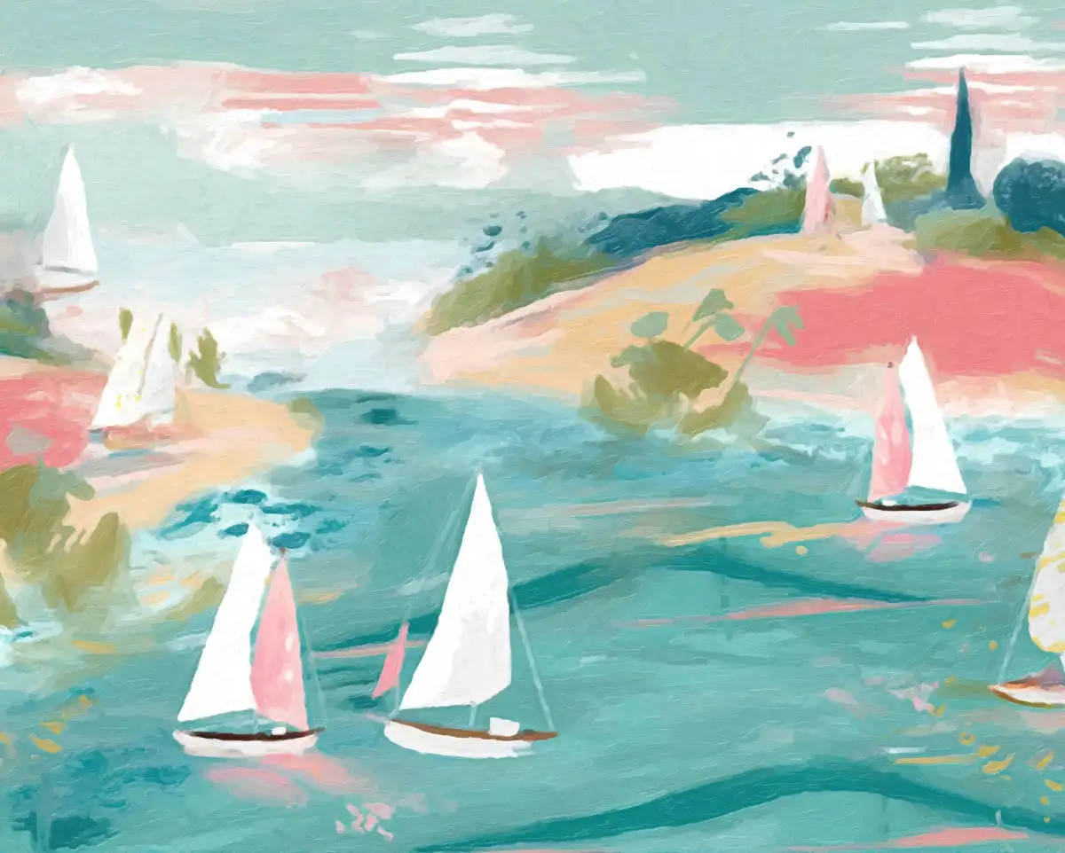 Blush Sailing II Wall Art - Image 8