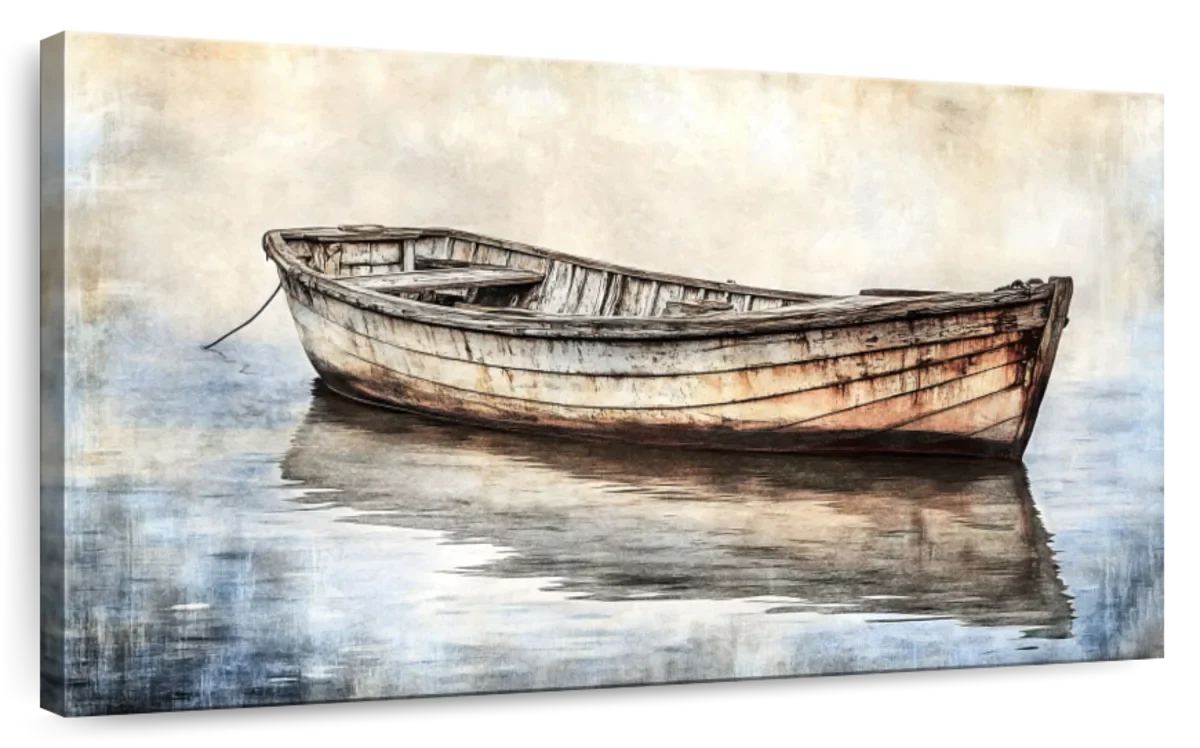 Boat Floating Quietly Wall Art
