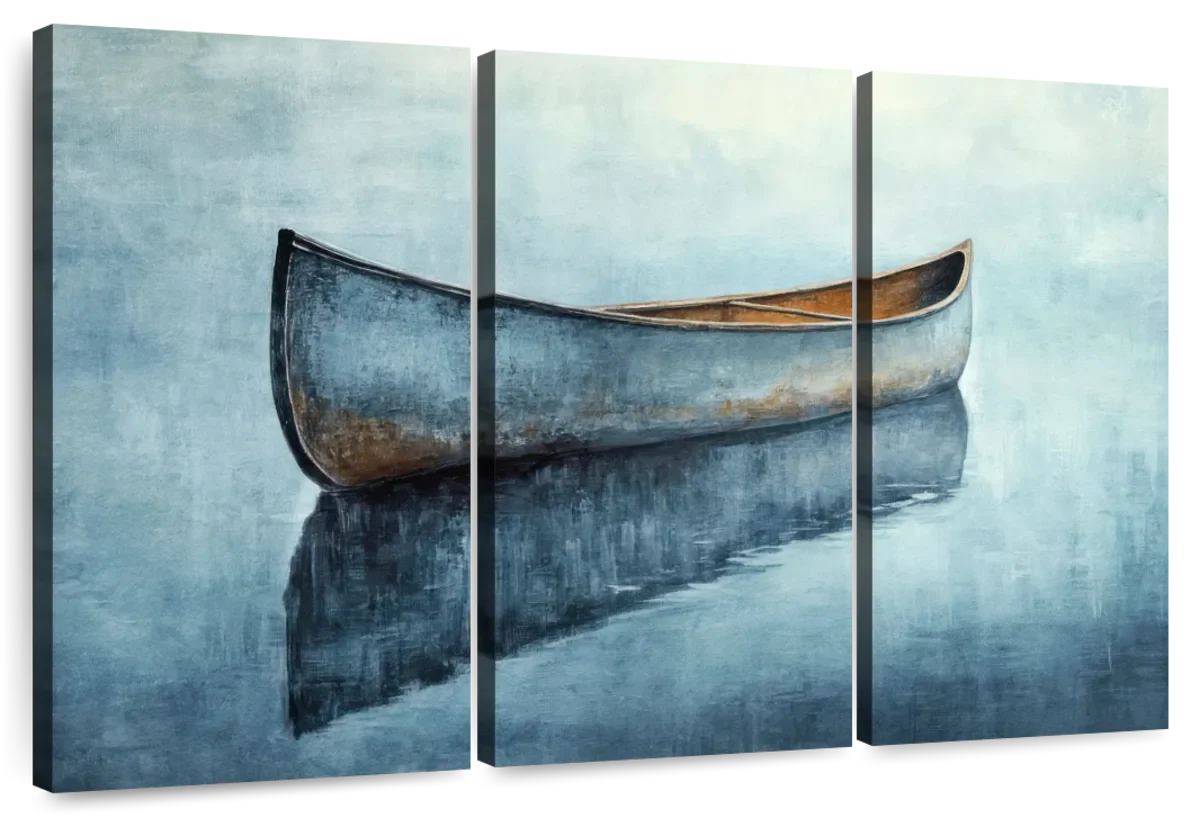 Boat With Fading Reflection Wall Art - Image 9