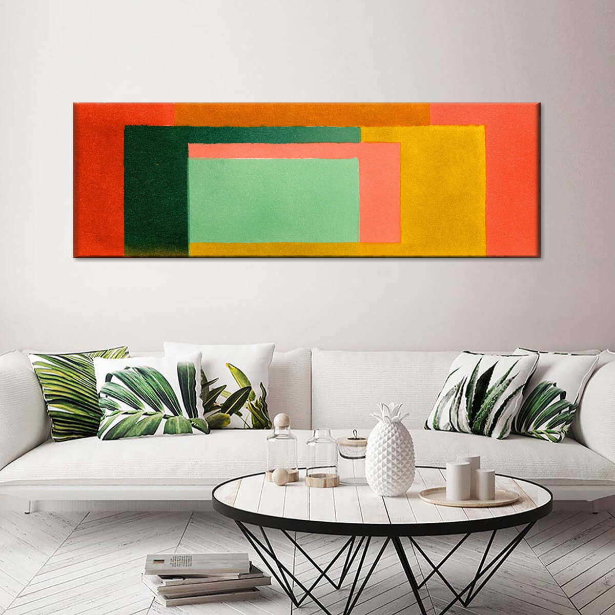Bold Color Block Rectangles Abstract Wall Art - Image 4