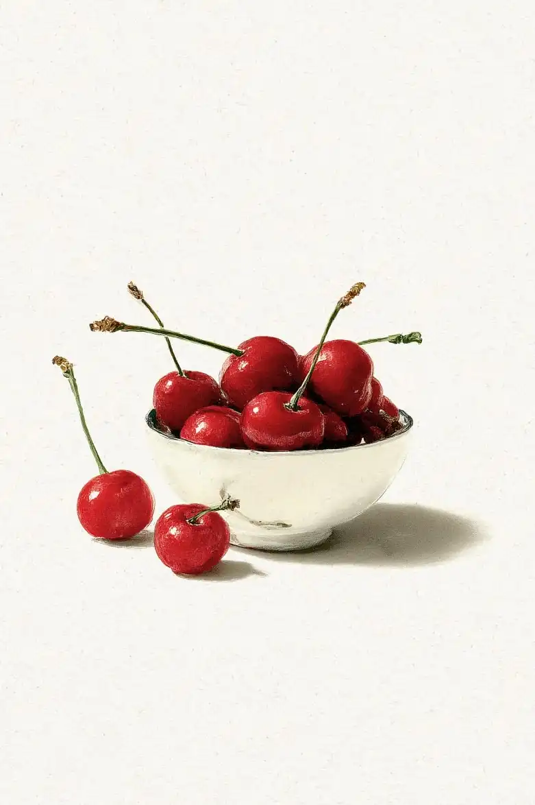 Botanical Fruit Study – Strawberry, Cherry & Pear Wall Art - Image 17