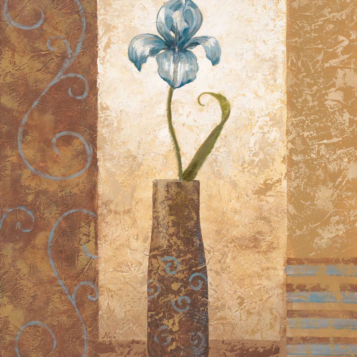 Brazen Blue Iris Wall Art - Image 2