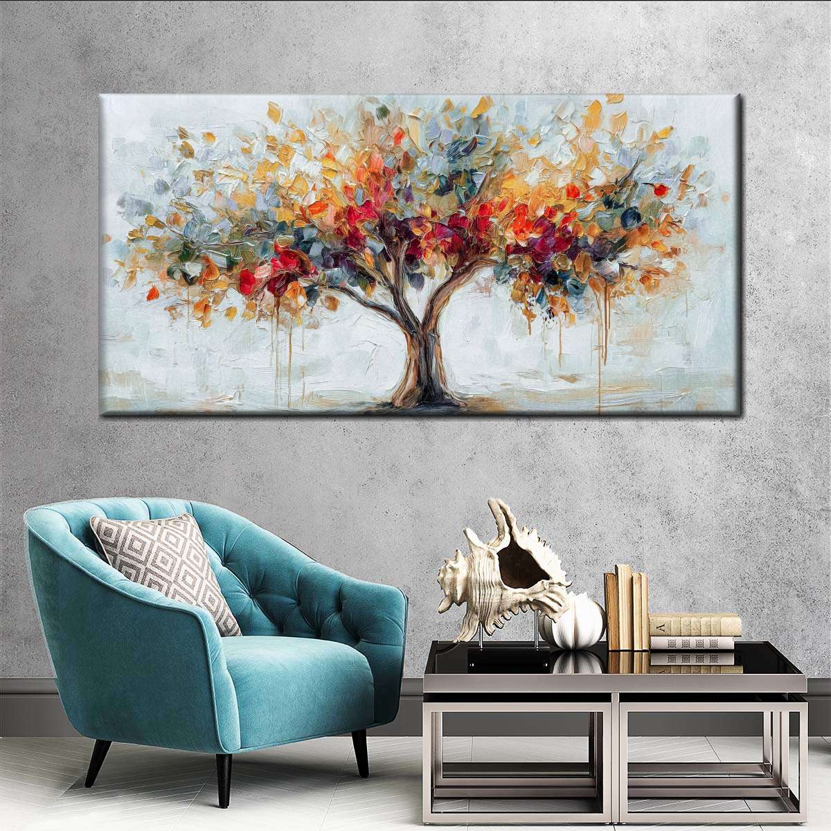 Broad Colorful Tree Wall Art - Image 3