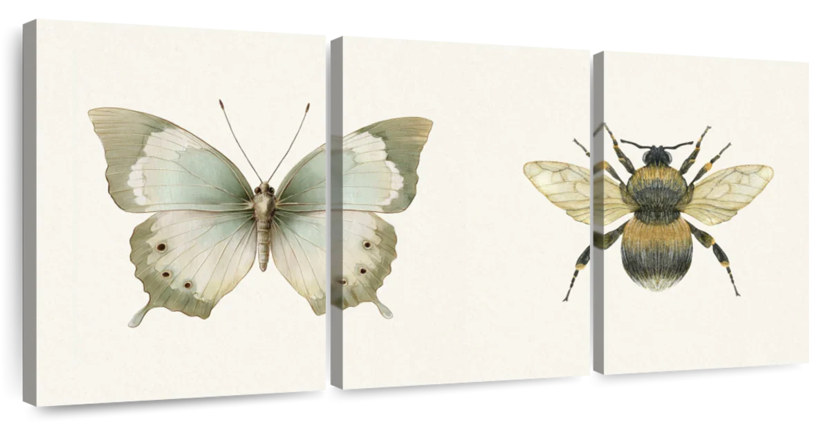 Butterfly And Bumblebee Wall Art - Image 9