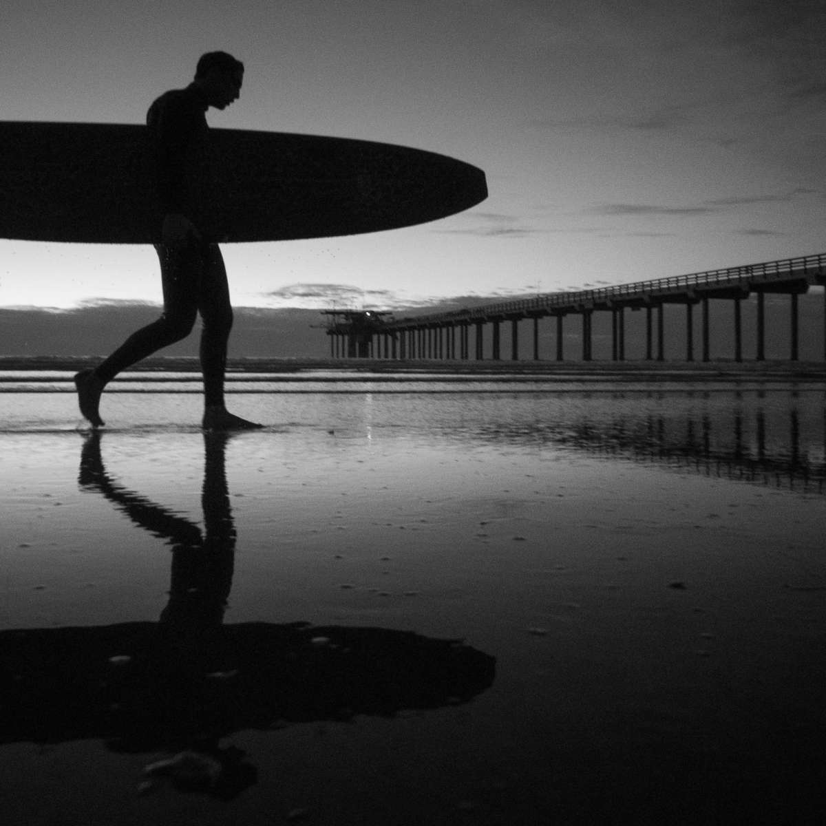 BW Surfer Wall Art - Image 2