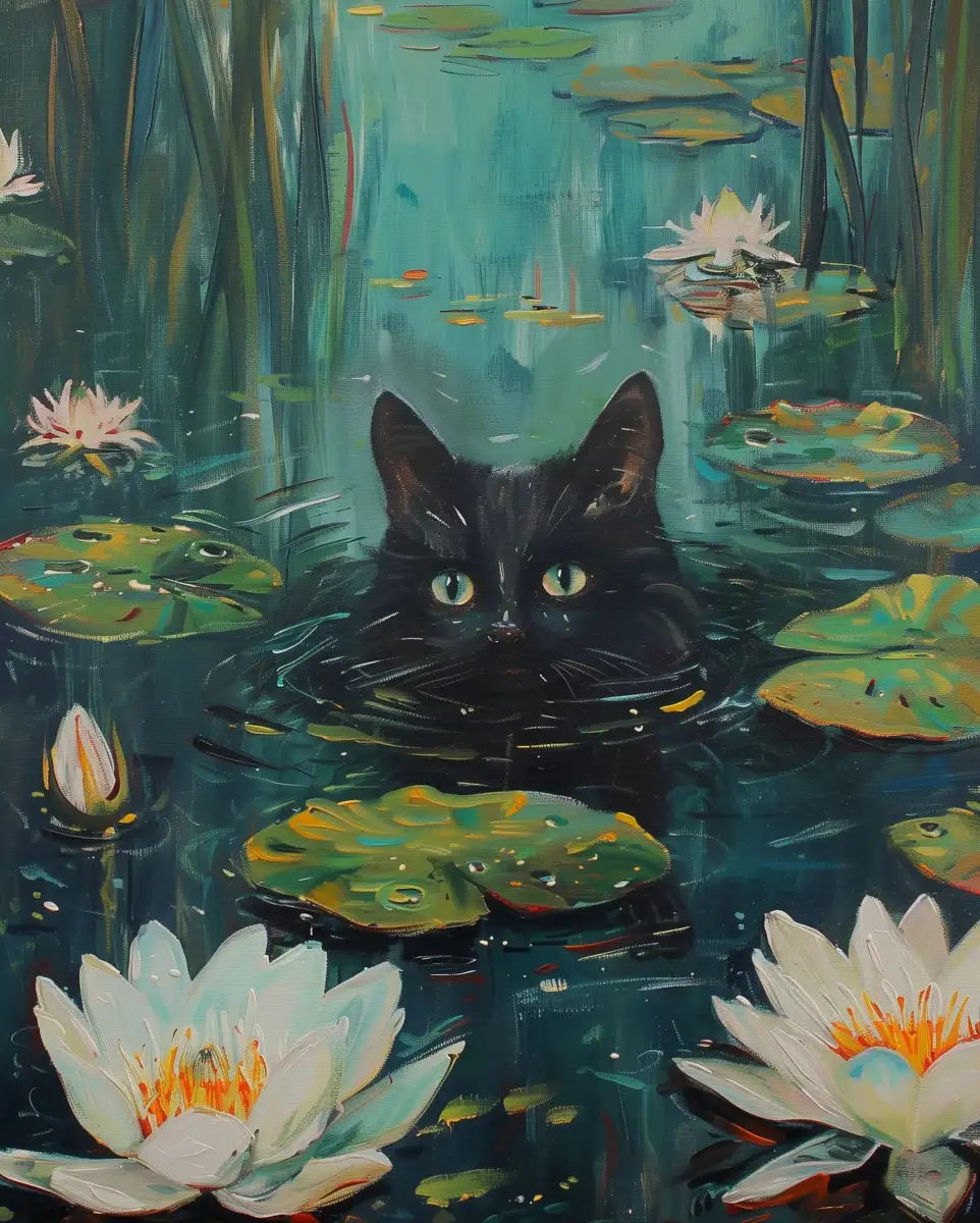 Cat Pond Wall Art - Image 9