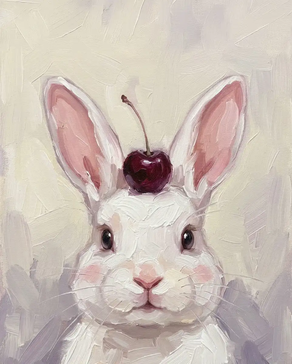 Cherry Bunny Portrait Wall Art - Image 9