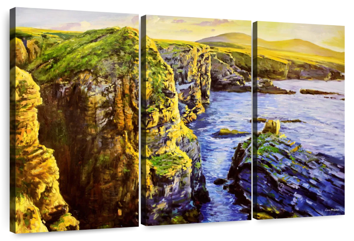 Cliffs At Downpatrick County Mayo Wall Art - Image 9