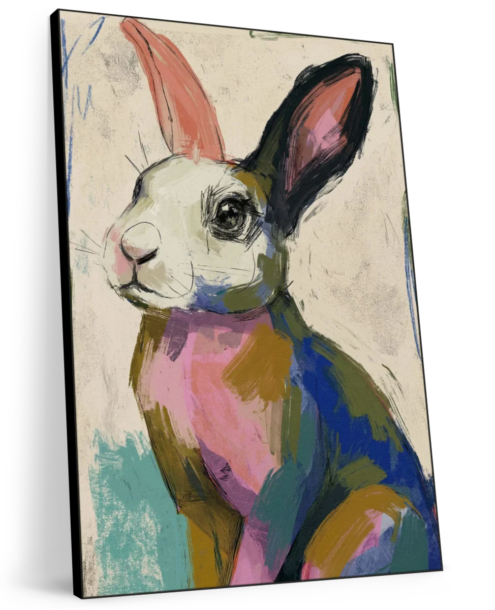 Colorful Standing Bunny Wall Art - Image 11