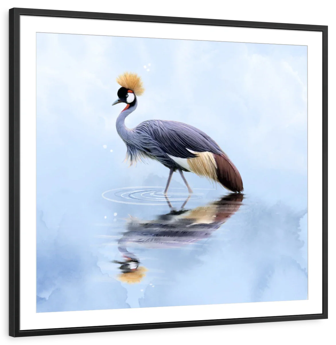 Contemplating Crane Wall Art - Image 7