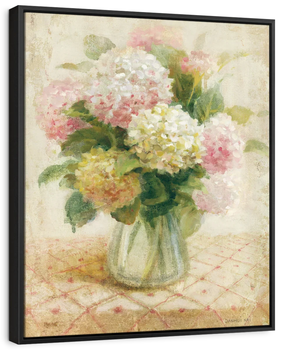 Cottage Hydrangeas In Pink Wall Art - Image 6
