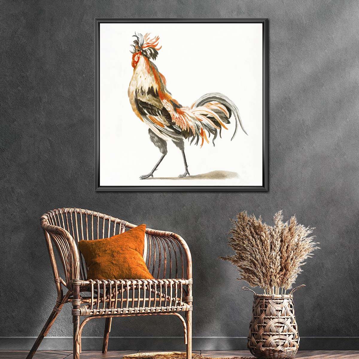 Crowing Rooster To The Left Wall Art - Image 4