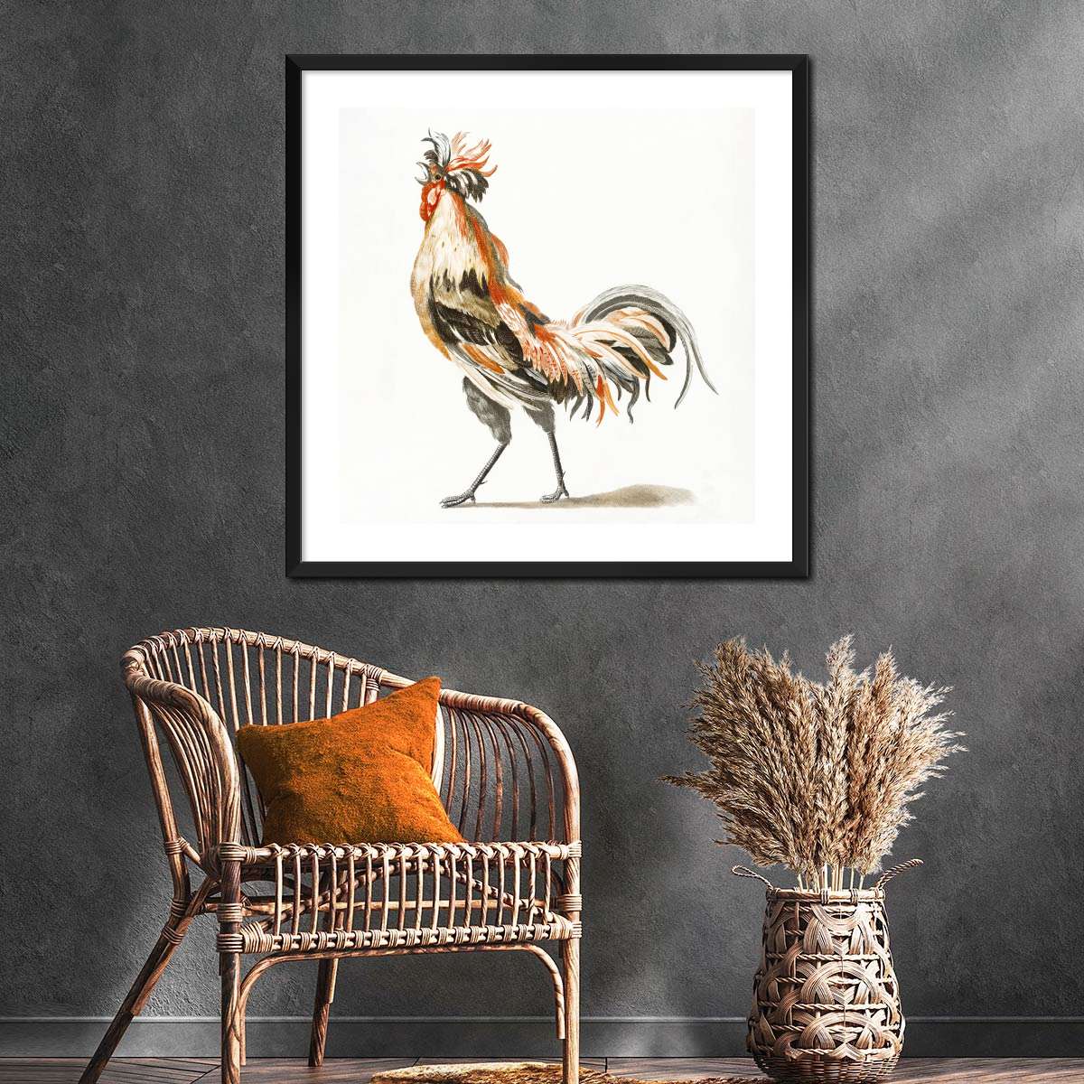 Crowing Rooster To The Left Wall Art - Image 5