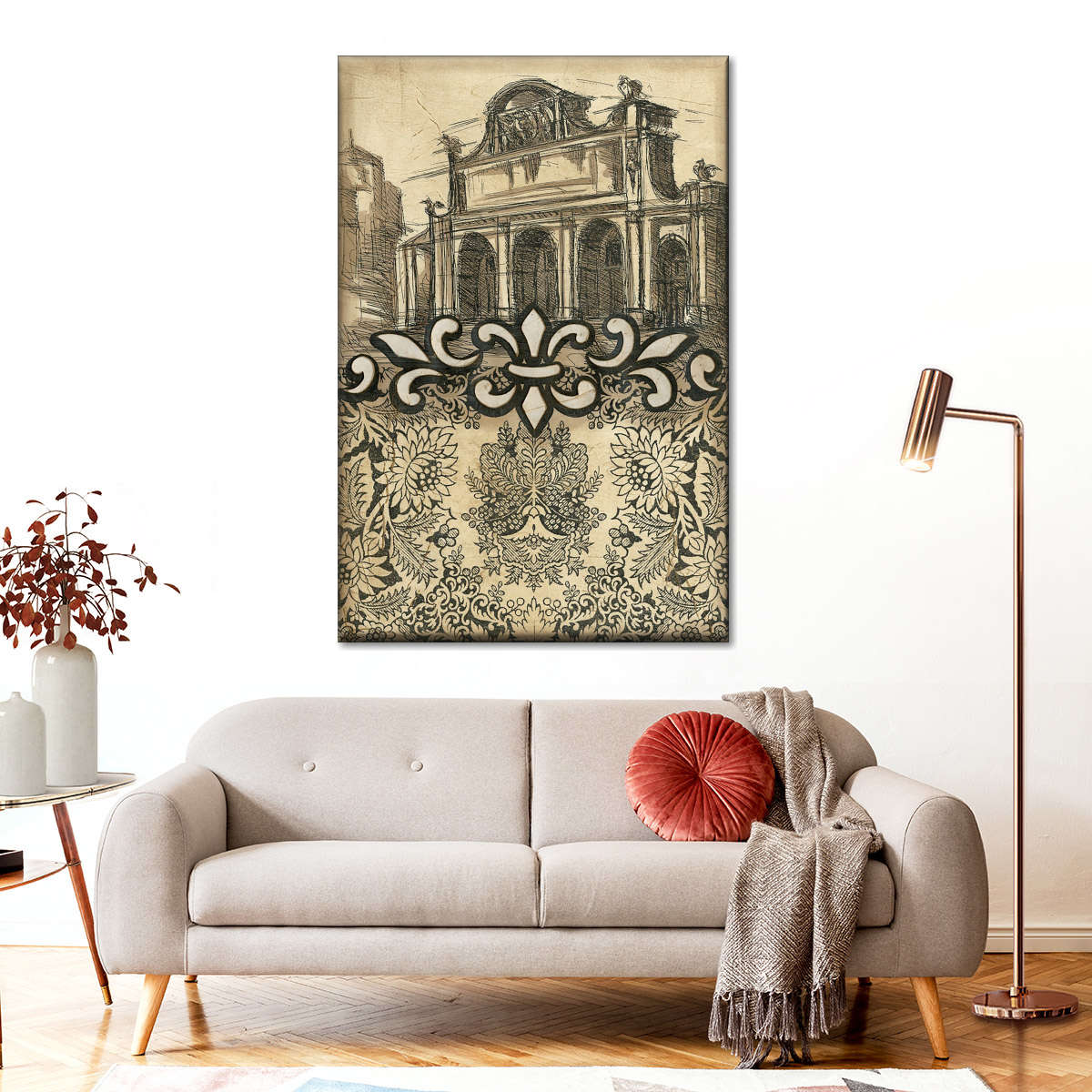 Damask Composition IV Wall Art - Image 3