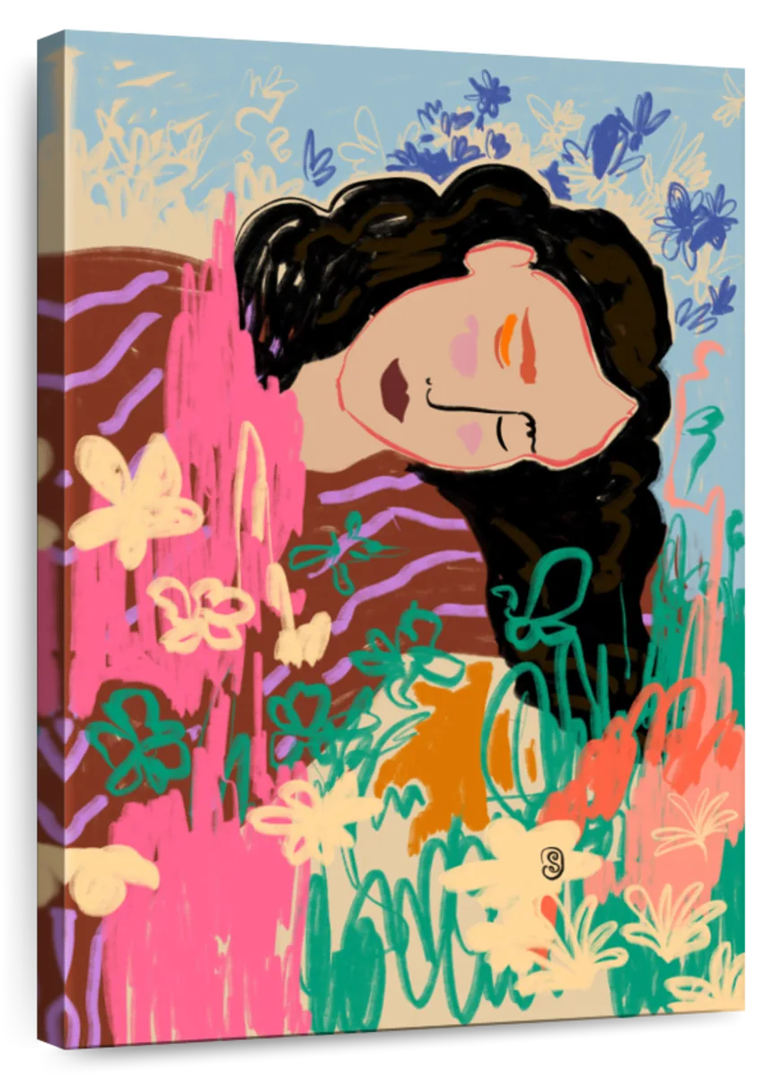 Daydreaming Lady Wall Art