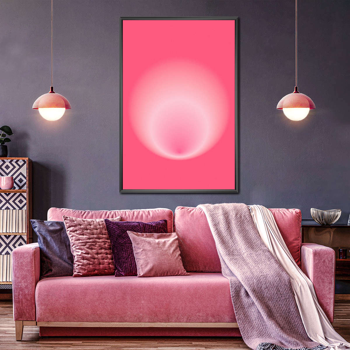 Deep Pink Glow Wall Art - Image 5