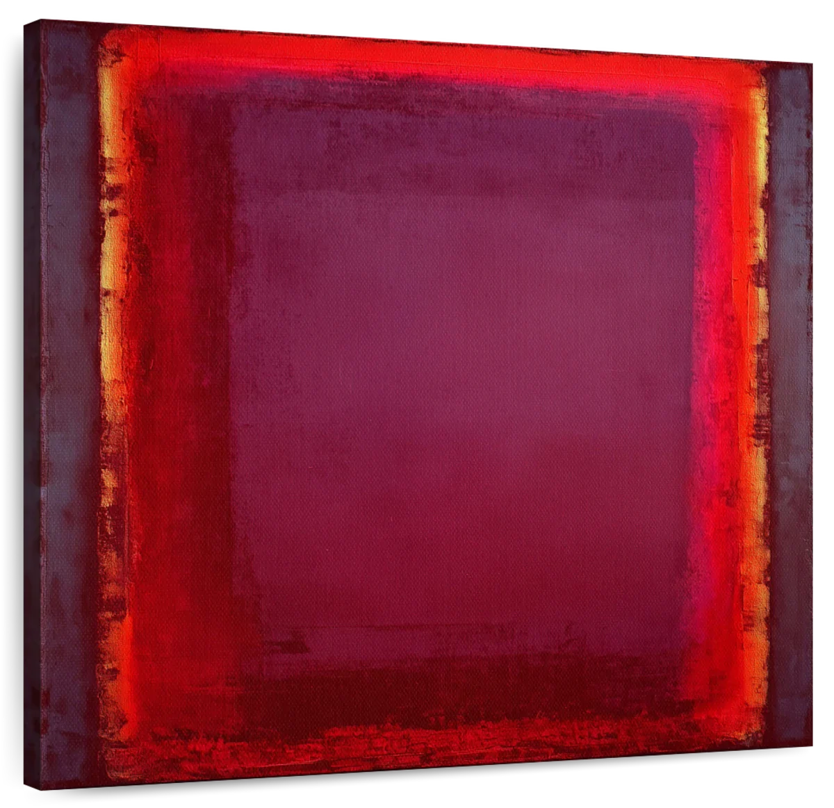 Deep Red Rothko-Style Abstract Wall Art