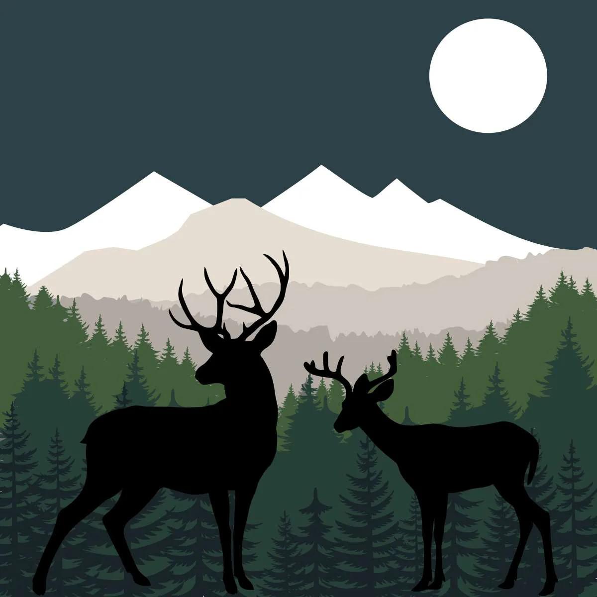Deer Path Moon Wall Art - Image 6