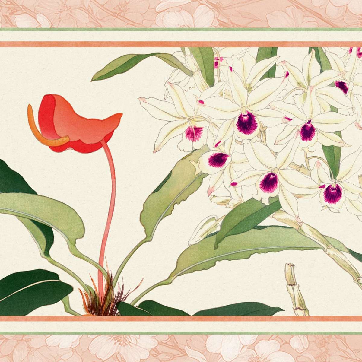 Dendrobium Orchid Reinterpreted Wall Art - Image 2
