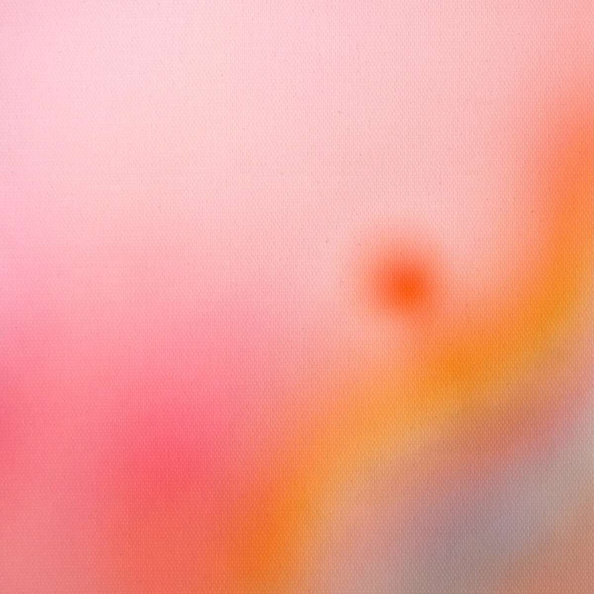 Diffuse Haze Pink and Orange Abstract Wall Art - Image 2