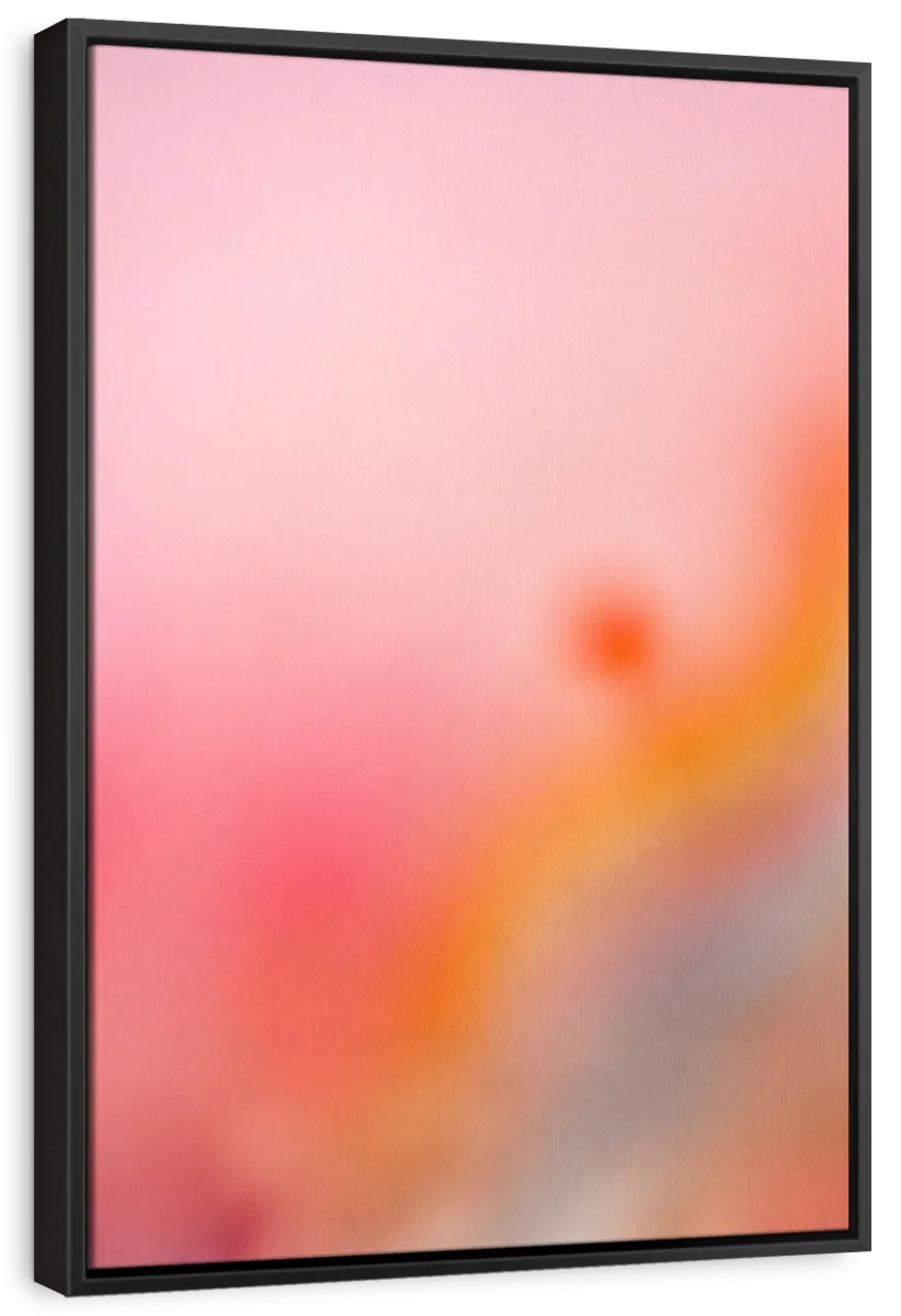 Diffuse Haze Pink and Orange Abstract Wall Art - Image 9