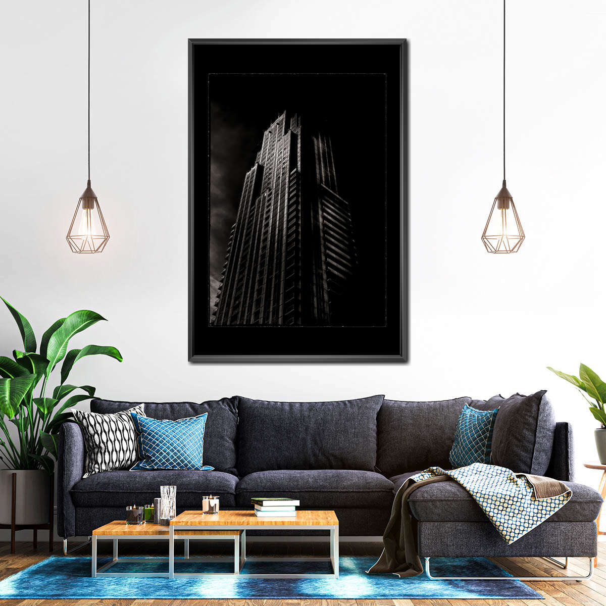 Dramatic Skyscraper Silhouette Wall Art - Image 5