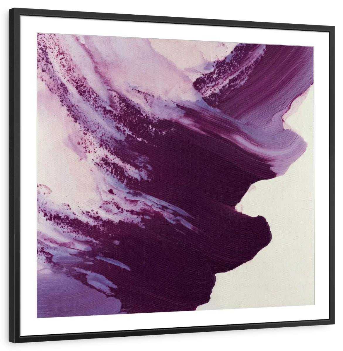 Dynamic Purple Brushstroke Abstract Wall Art - Image 10