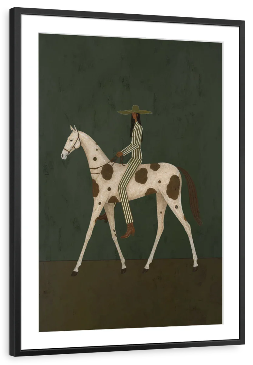 Equestrian Elegance in Stripes Wall Art - Image 10